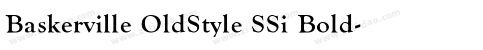 Baskerville OldStyle SSi Bold字体转换